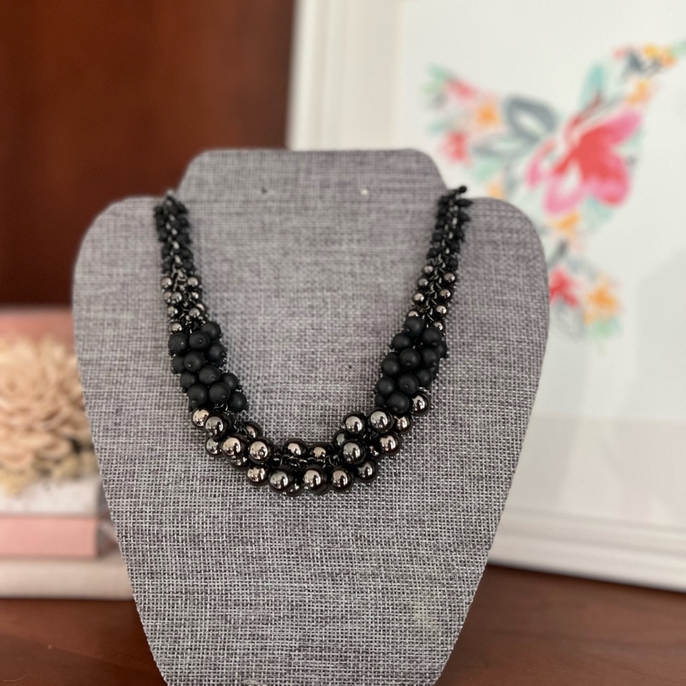 Lia Sophia Bubble Necklace Choker Black 20"